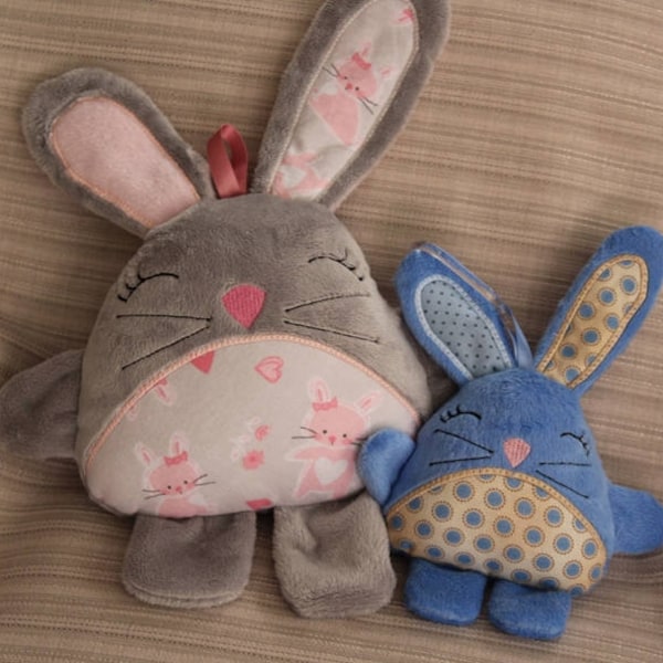 Baby Bunnie Soft Sensory Toy for Babies Made in the Embroidery Hoop