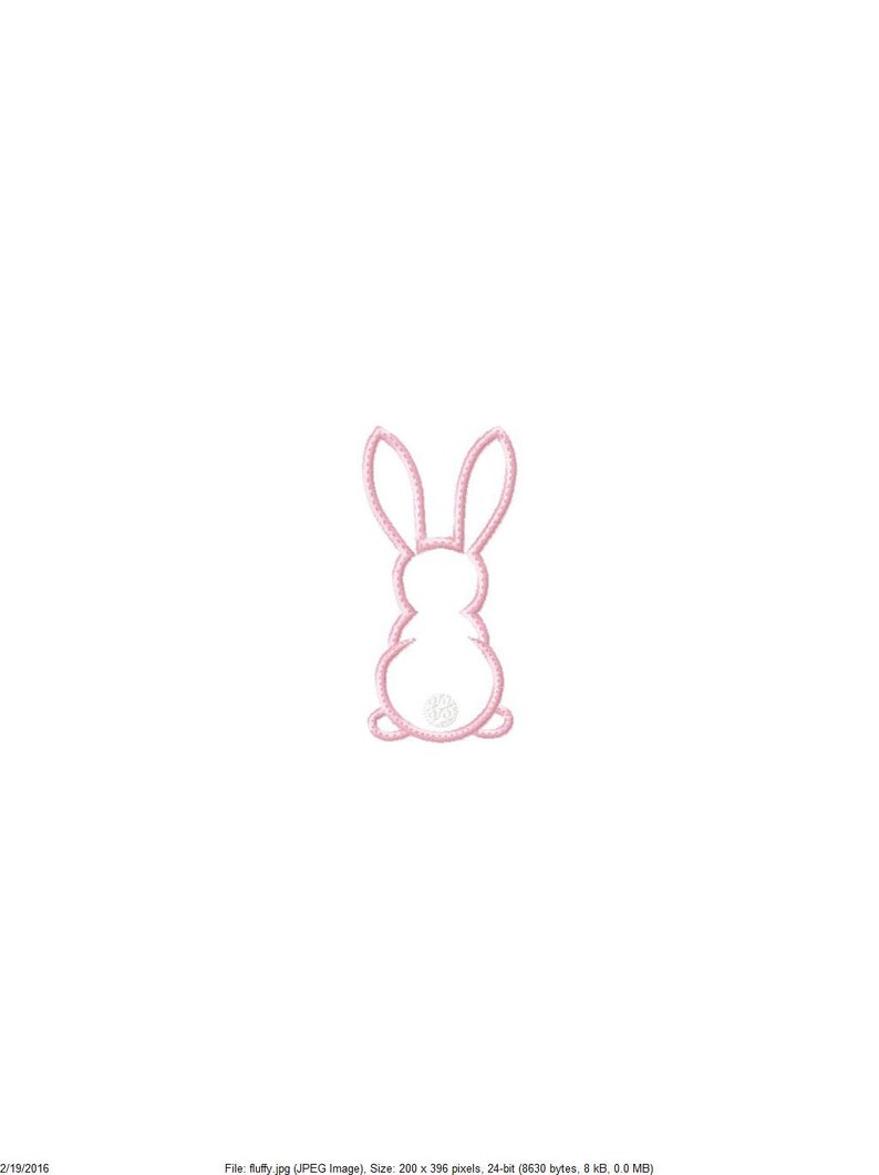 Baby Applique Machine Embroidery Design Bunny image 2