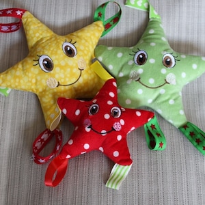 Happy Star is a Sensory Toy for Babies Made in the Embroidery Machine Hoop