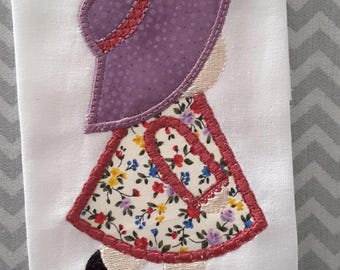 Machine Embroidery Applique Sunbonnet Design
