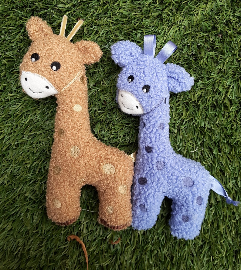 In the Hoop Machine Embroidery Soft Giraffe Toy for Infants Etsy