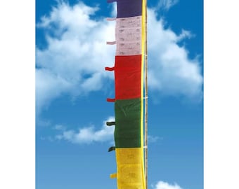 Bandiera tibetana verticale, 2,1 m, cotone di seta di alta qualità - DV21M