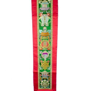 Segni di buon auspicio di alta qualità, rosso verde, 8, intrecciati, buddisti, appesi, HQTEN3