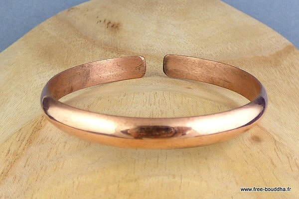 Copper geometric Jonc bracelet