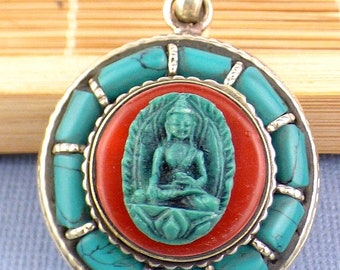 Ghau Buddha pendant, poison pendant, poison pill box ghau gao meditation ref63