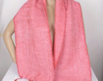 WOMEN'S SCARF beige yak wool Soft pink, ECHA4