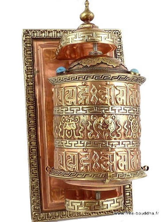 Moulin A Prieres Tibetain Bouddhiste Mural, Meditation Zen Bouddha Temple Rituel M101