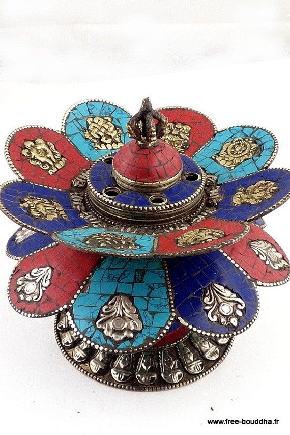 Bruleur Encens Bouddhiste Tibet Senteur Meditation Parfum Interieur Ref37.6