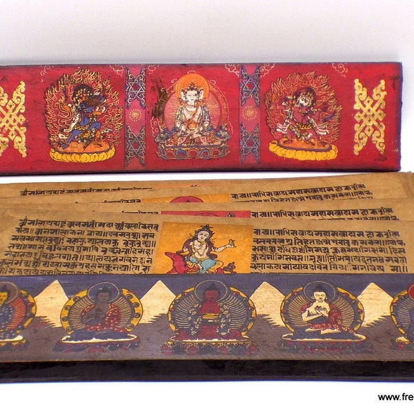 Buddhist Wooden Book Etsy