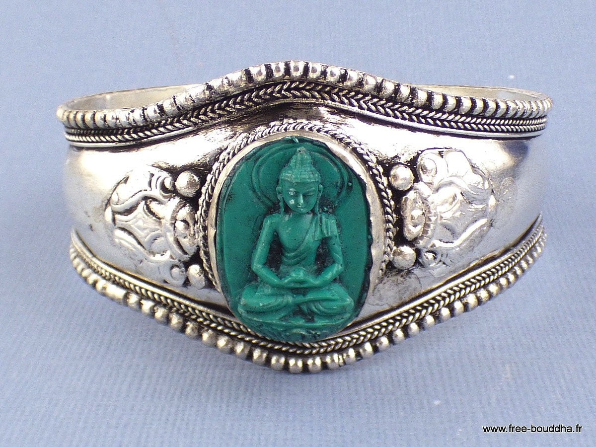 Bijoux Tibetains Bracelet Bouddha Sakyamouni Bracelet Jonc Meditation Ref Budres11