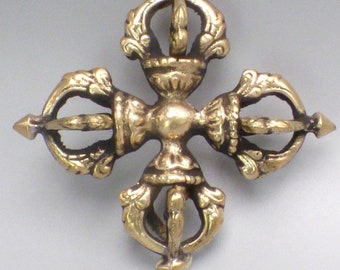 DOUBLE DORDJE TIBETAN Buddhist vajra 7 cm, DD7