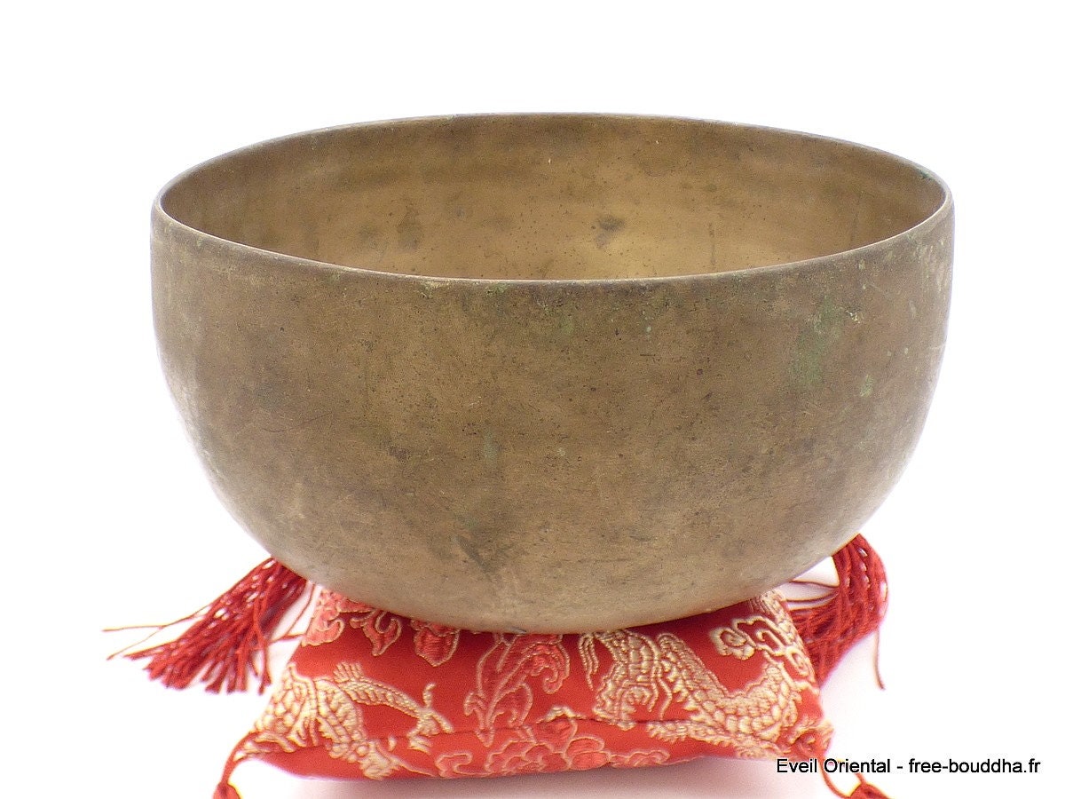 Authentique Bol Tibétain Ancien à Double Paroi 15, 2 cm, Boldf67