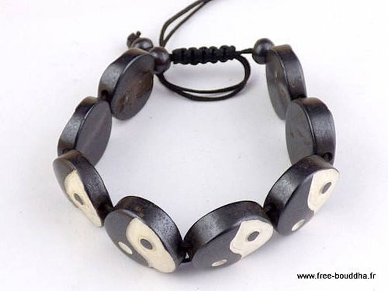 buffalo bone carved Tibetan Buddhist jewelry YING YANG BRACELET bracelet handmade ethnic ref OY11