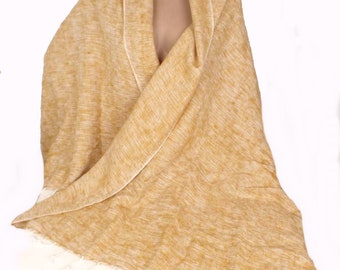 YAk WOOL CHALE golden mustard, ethnic shawl stole scarf scarf shawl stole CPLY227