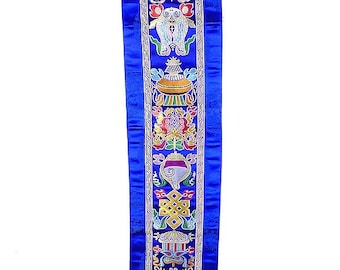 Buddhist hanging woven 8 auspicious signs blue high quality, HQTEN5