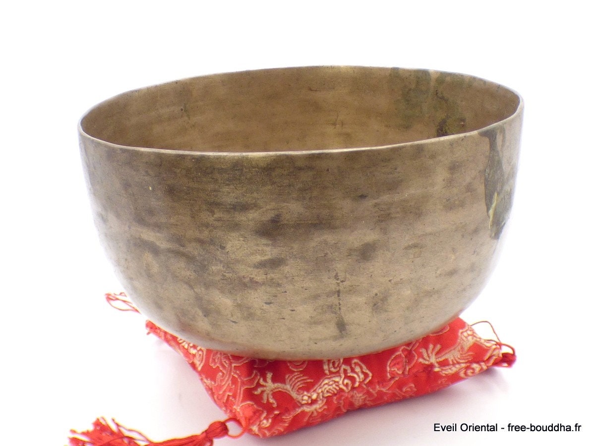 Authentique Bol Tibétain Ancien à Double Paroi 16 cm, Boldf66