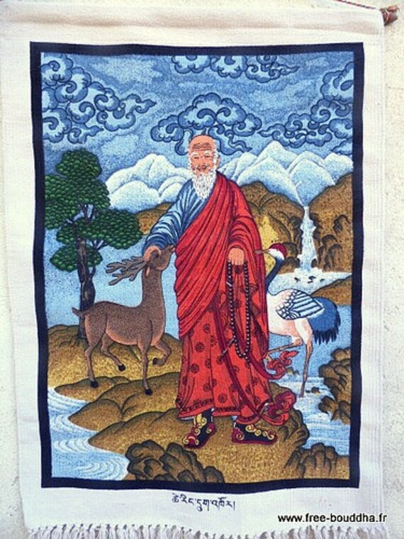 Tenture Bouddhiste Lama Gourou Support Meditation, Tenture Tibetaine, Bouddhiste, Tenlg