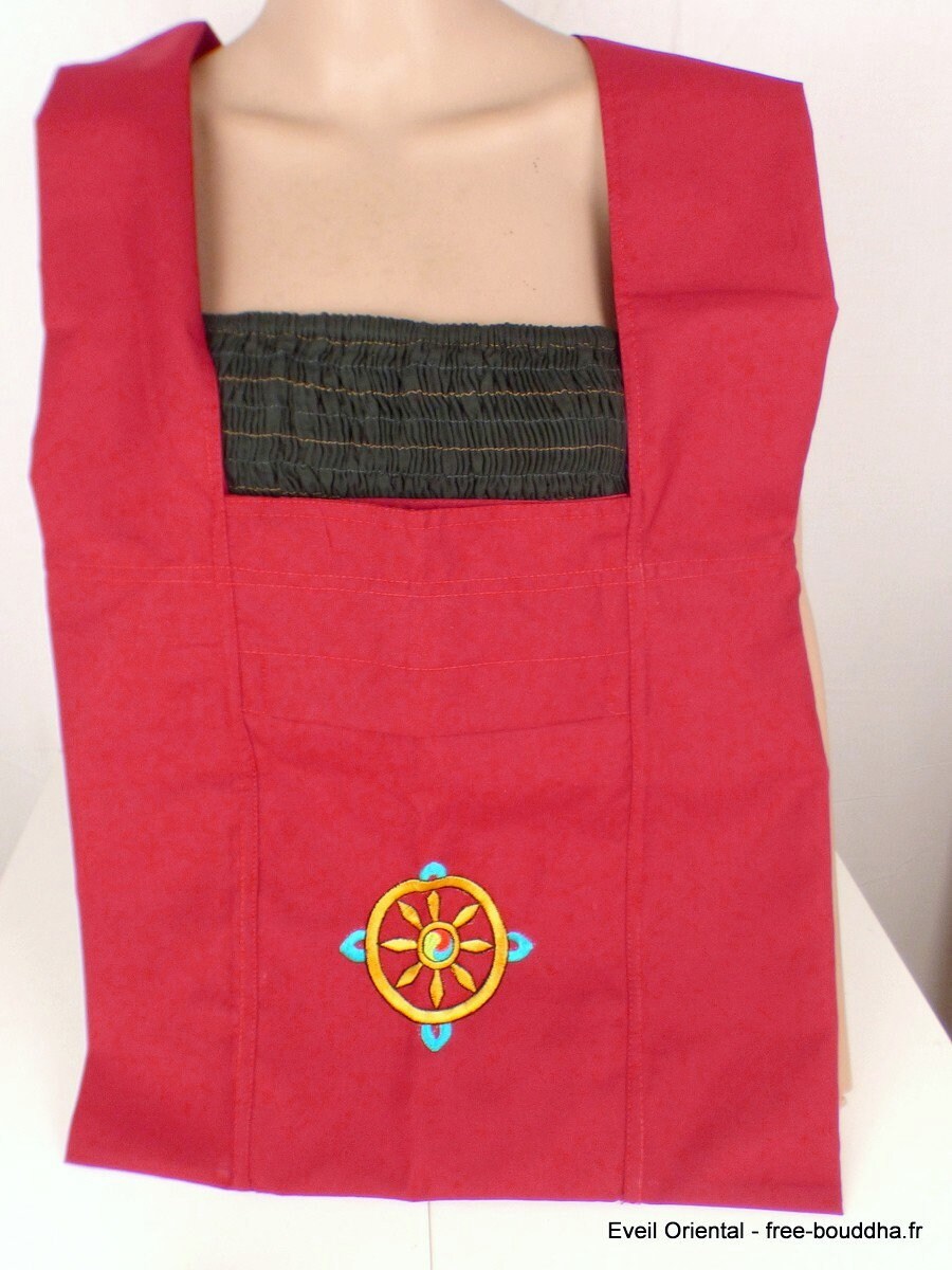 Sac Moine Bouddhiste Roue Du Dharma, Sac Tibétain, Sacoche Bouddhiste, Mo10