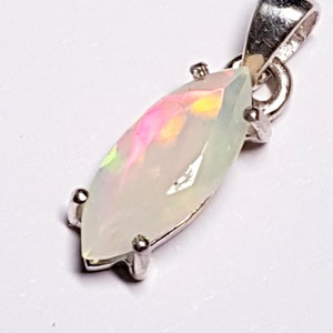 AUTHENTIC Ethiopian WELO OPAL faceted marquise 925 silver, CWA64.3