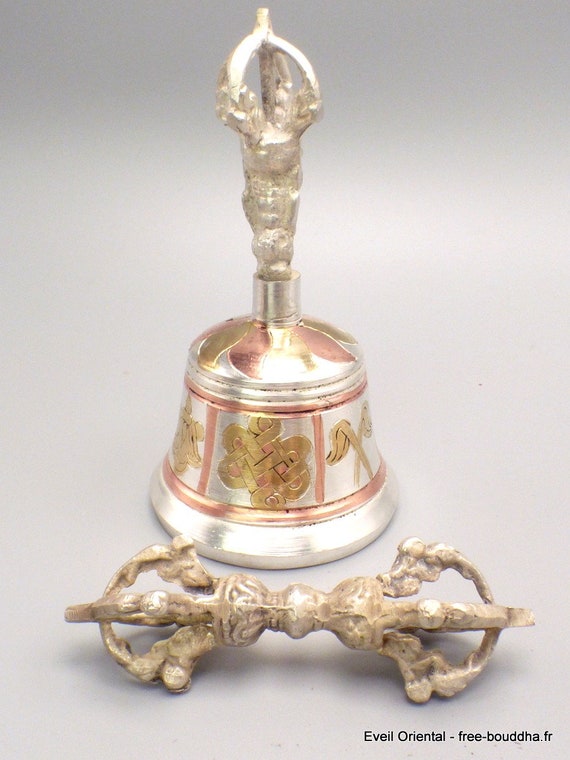 Silver Plated Tibetan Bell Silver Plated Tibetan Bell