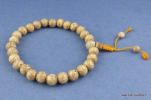 Mala Bracelet de Prières Véritable en Graines Lotus 28 Perles, Malalot