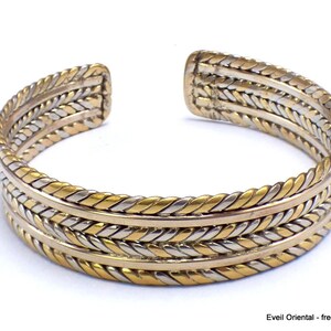 TIBETISCHES PAARARMBAND aus massivem Messing, bta6