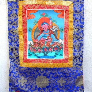 Tibetan Tangka Guru Rinpoche tanka painting Buddhist temple TANGGR