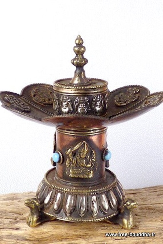 Bruleur Encens Bouddhiste Bouddha Lotus Tibet Senteur Meditation Parfum Interieur Dblesa2