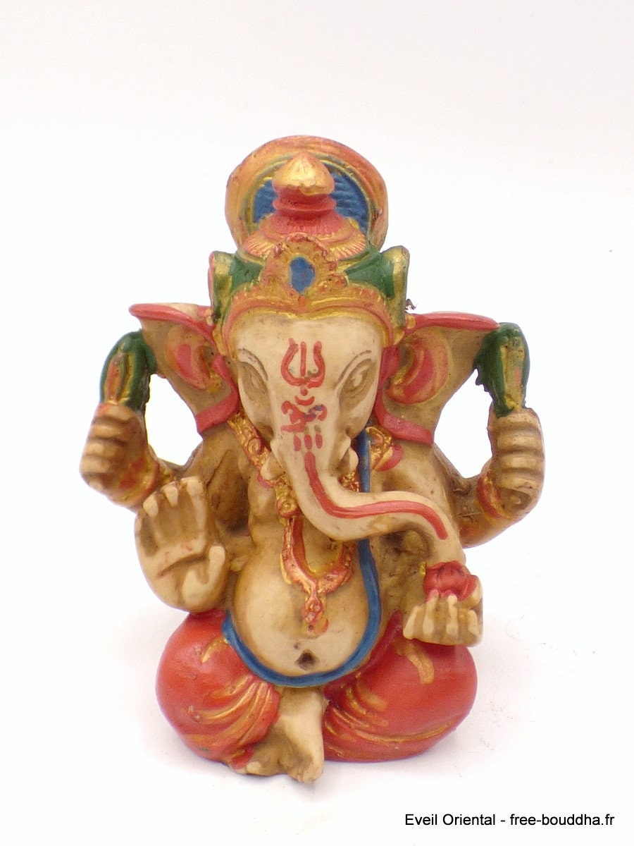 Petite Statuette Ganesh Peinte à La Main, Gan5