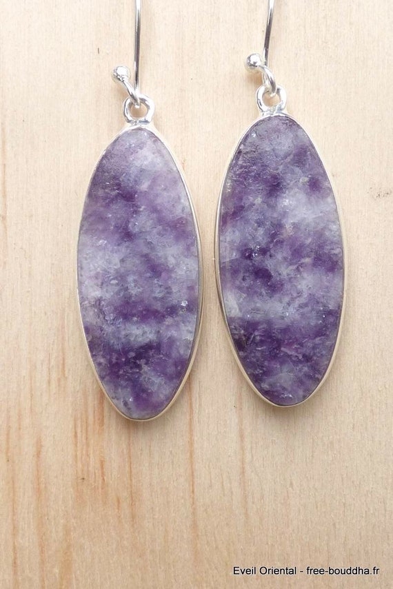 Lepidolite earrings sale