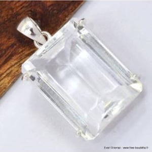 Large faceted Rock Crystal pendant 22 gr SK162