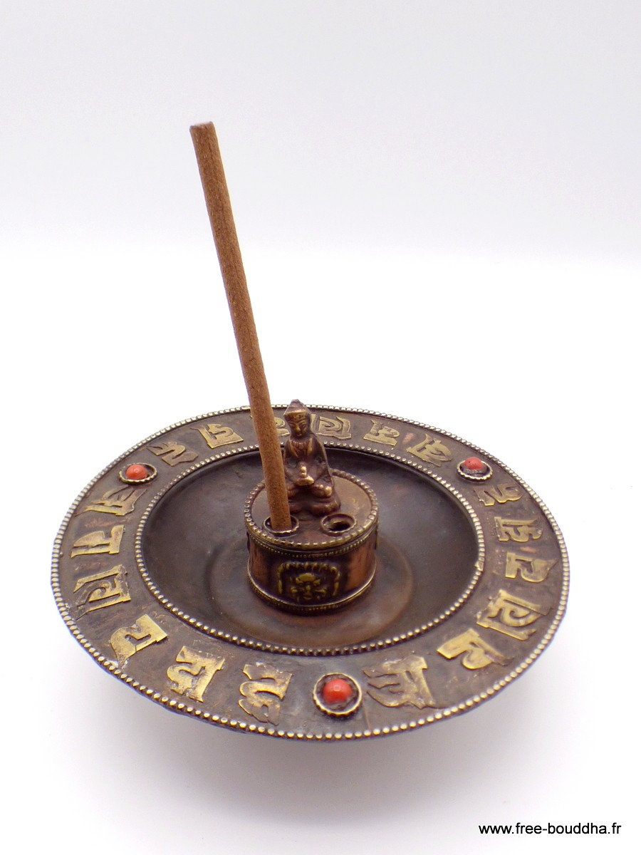 Tibetan Buddha Incense Holder, Buddhist Incense Burner, Tibetan Meditation Scent Indoor Fragrance Besa2.3