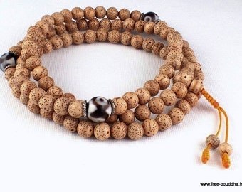 GENUINE Buddhist PRAYER MALA 108 lotus seed beads, Tibetan mala, meditation necklace, prayer necklace rosary MALALOT1
