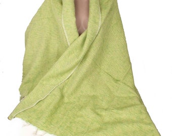 YAk WOOL SHAWL light green yellow, ethnic shawl stole scarf shawl stole CPLY225