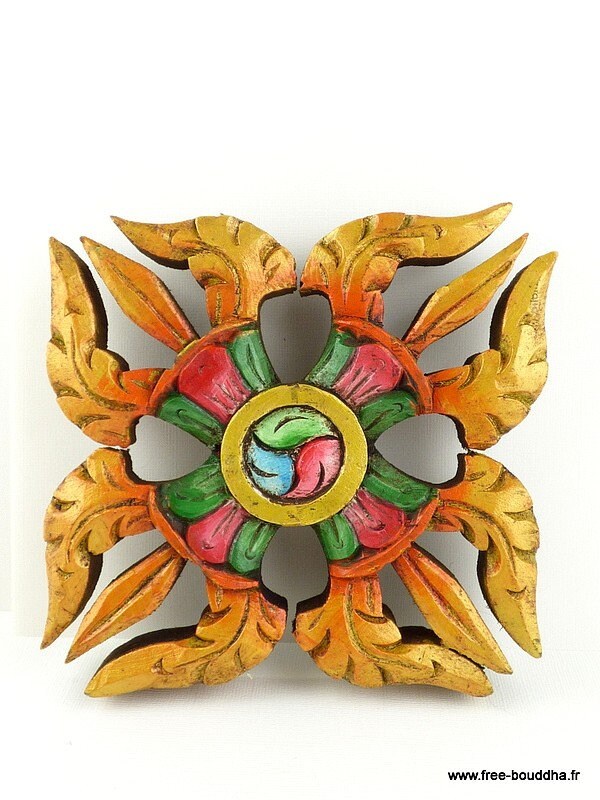 Dorjé Vajra Bouddhiste en Bois Peint à La Main, Dorjem1