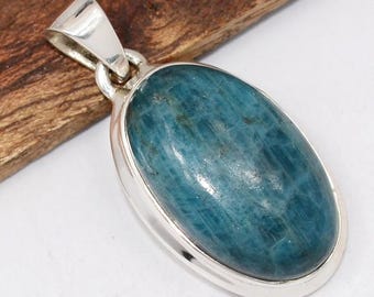 Small Blue Apatite Stone Pendant – Authentic and Certified – Natural Stone – TW595