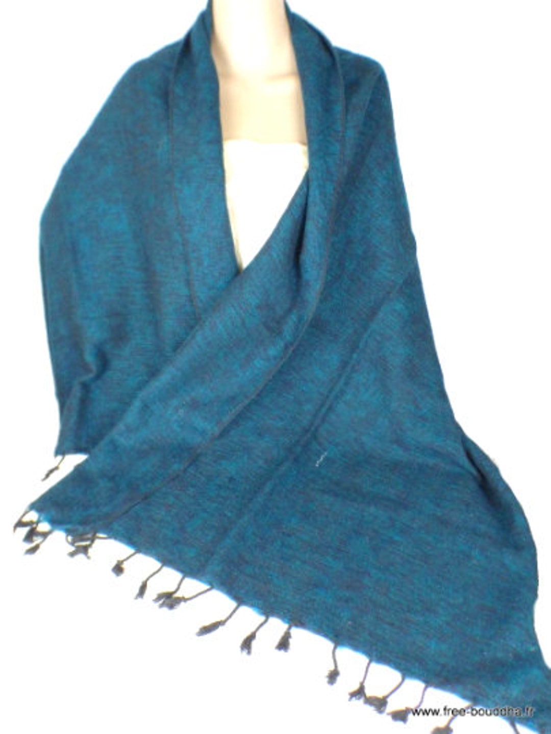Prettystern XL Pashmina Schal Mit Farbverlauf - 100% Wolle - 220x90cm - Diamant Muster