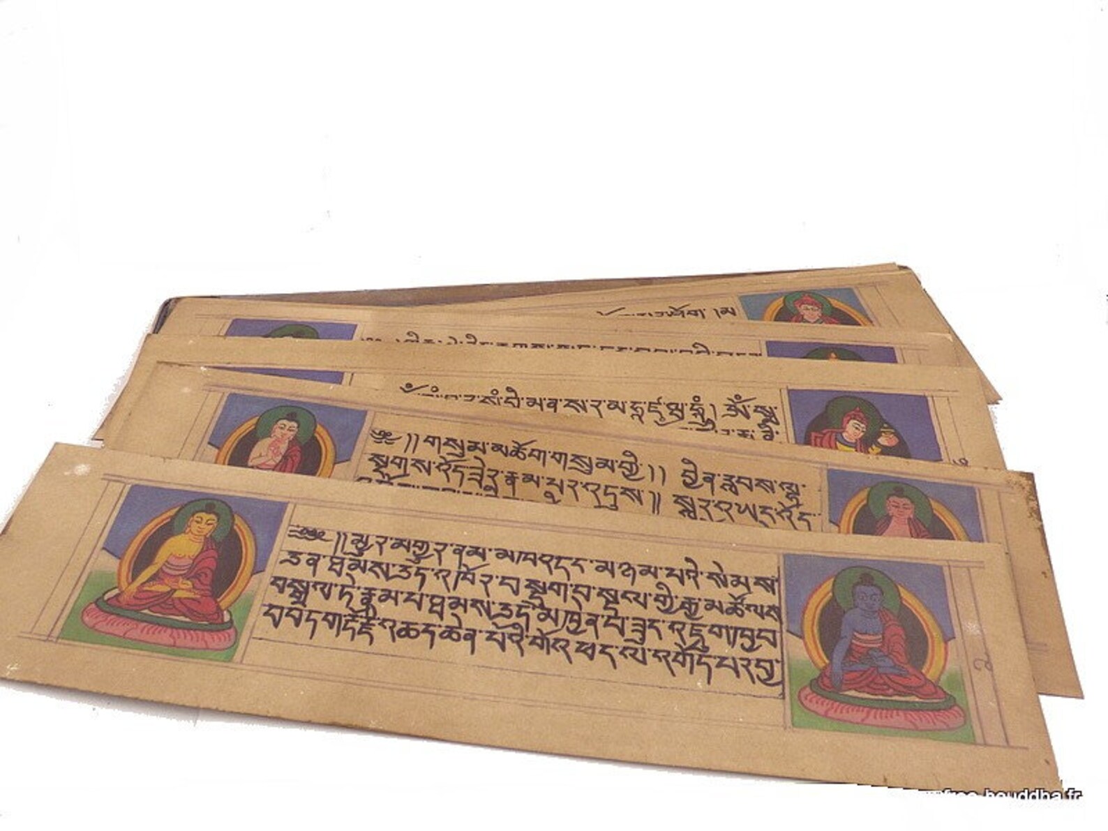Buddhist prayer book monk's book set with natural stones Etsy