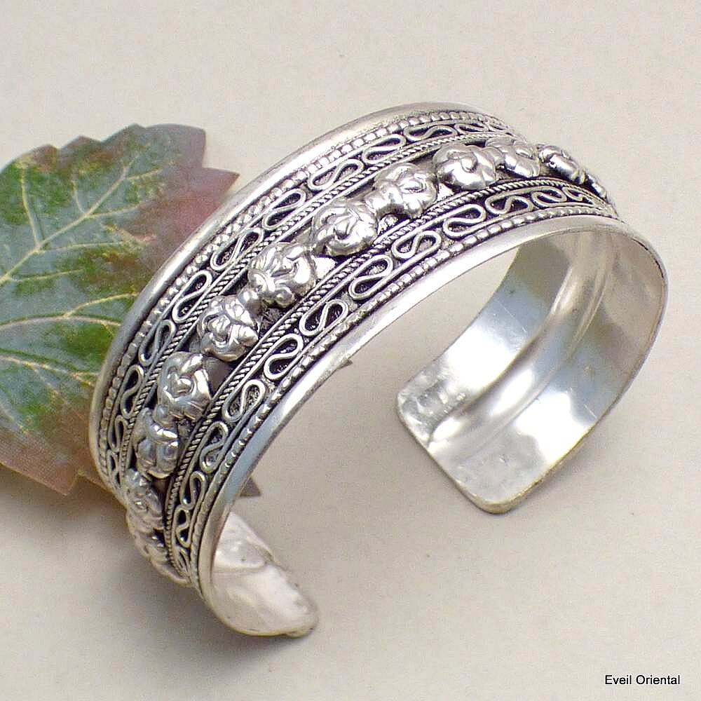 BRACCIALE TIBETANO DORJES metallo bianco, BTT21 Italia