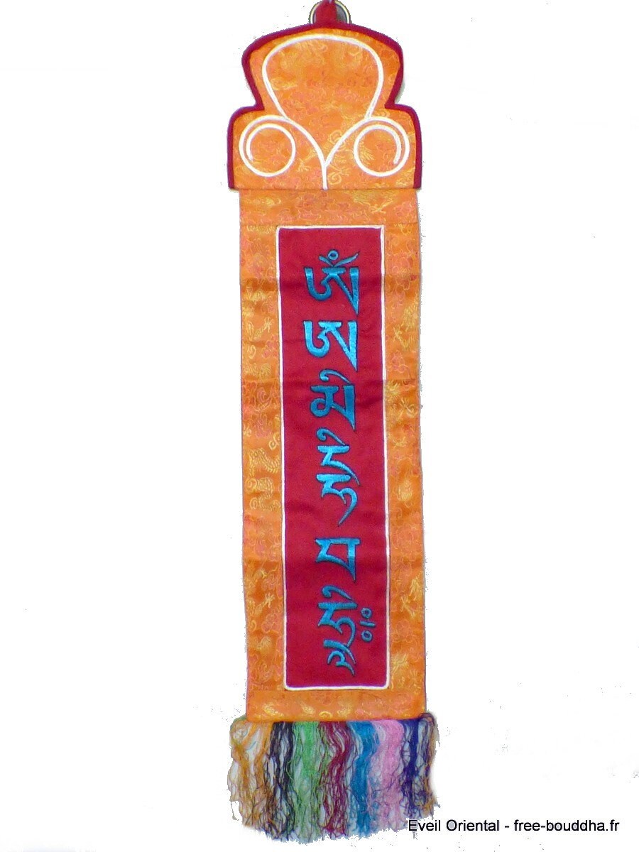 Tenture Tibétaine Bouddhiste Rouge Manjushri, Man11