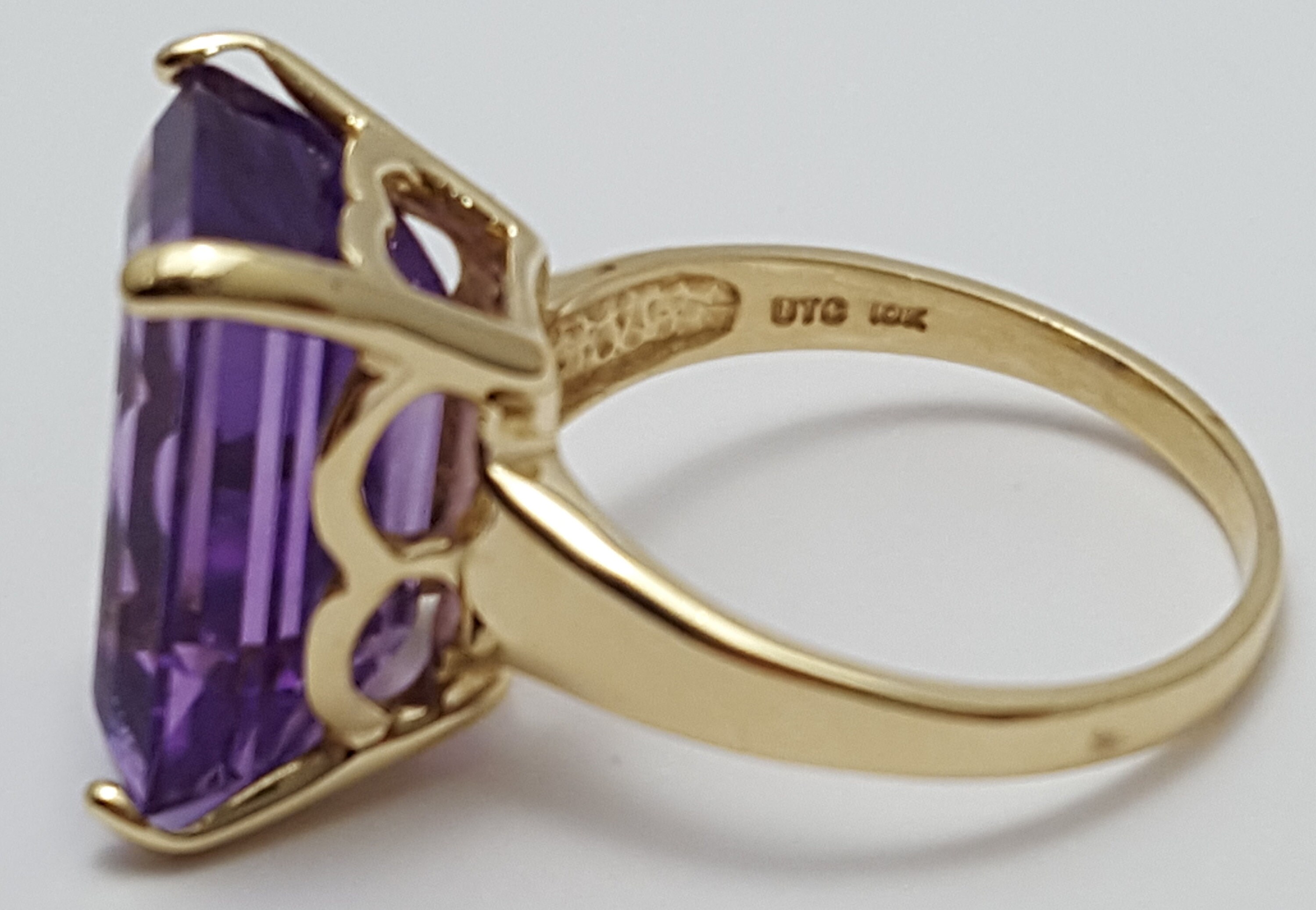 Exquisite 10K Karat Solid Yellow Gold Ladies Ring with Etsy