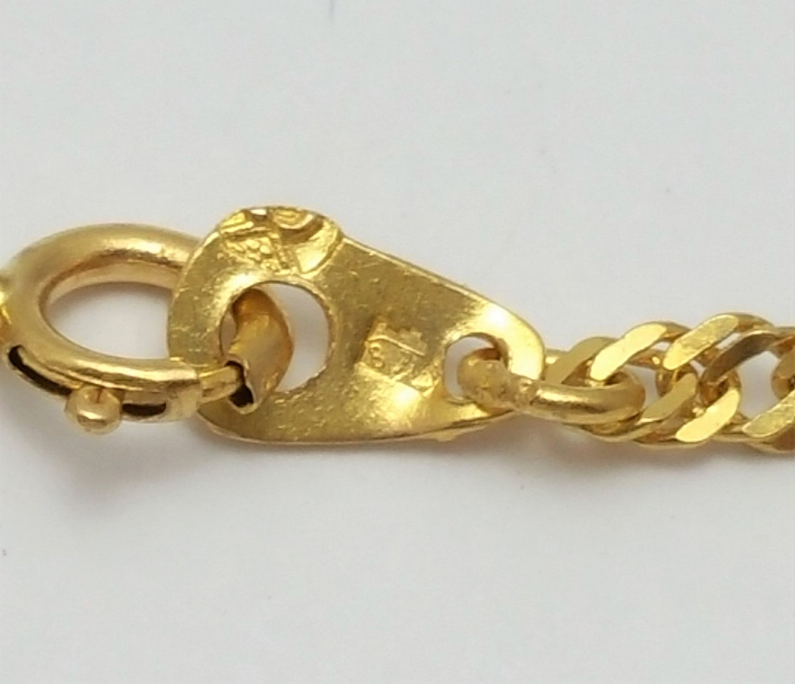 Beautiful 21K Karat 875 Stamp Yellow Gold Designer Fifi Charm Etsy