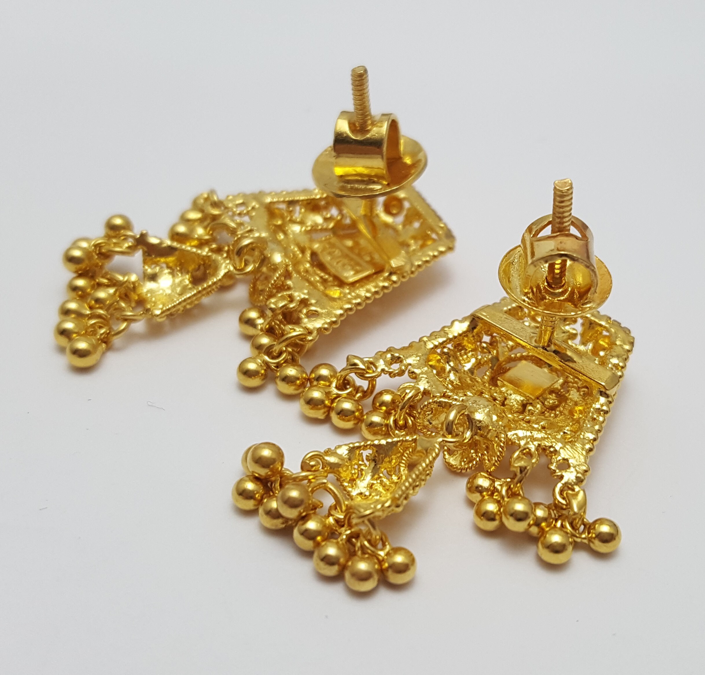 Beautiful 22K Karat 916 Stamp Solid Yellow Gold Designer Etsy