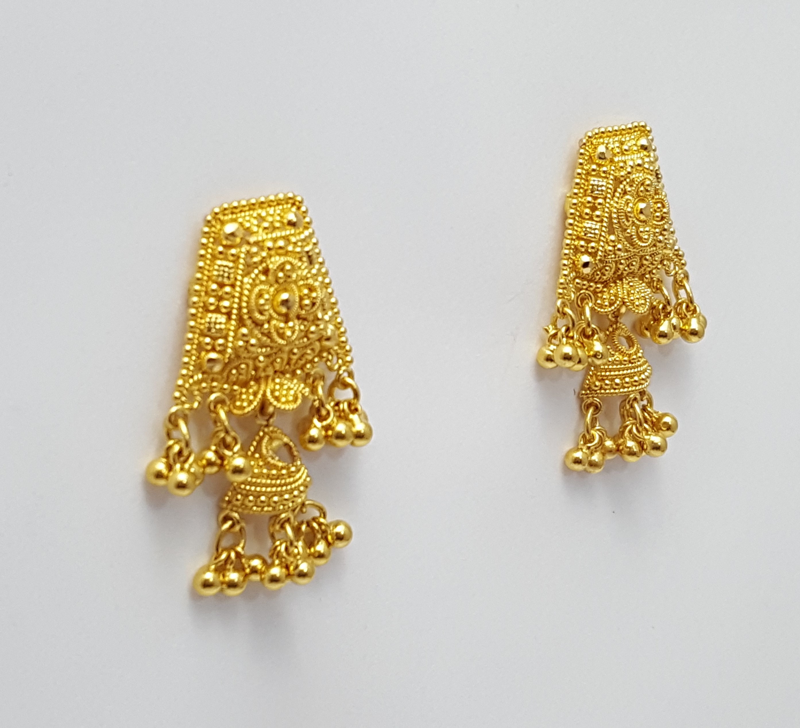 Beautiful 22K Karat 916 Stamp Solid Yellow Gold Designer Etsy