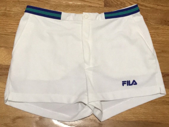 Vintage FILA Tennis Shorts with Green and Blue Wai