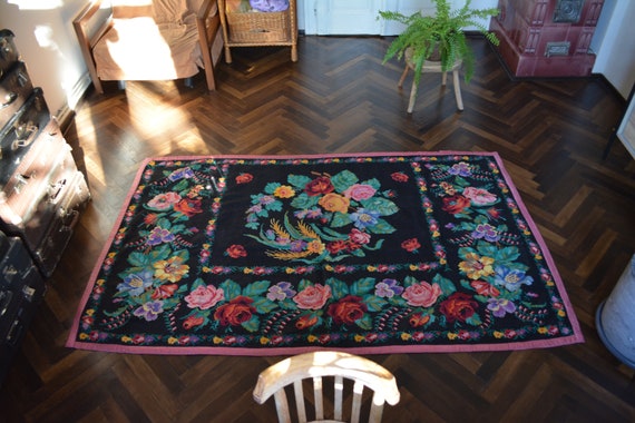 Buy Antique Embroidered Carpet - Ukrainian Rug - Embroidered 
