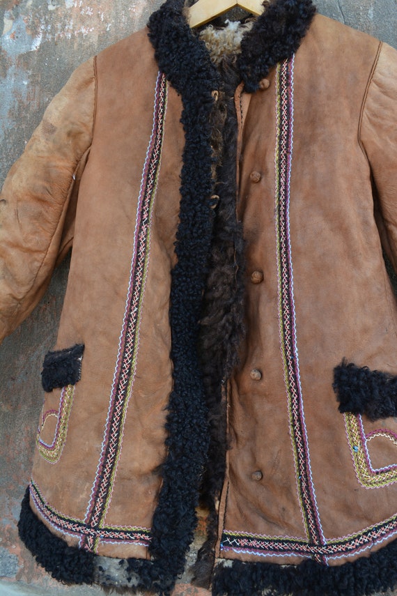 Vintage fall winter coat - Man's and woman's rust… - image 5