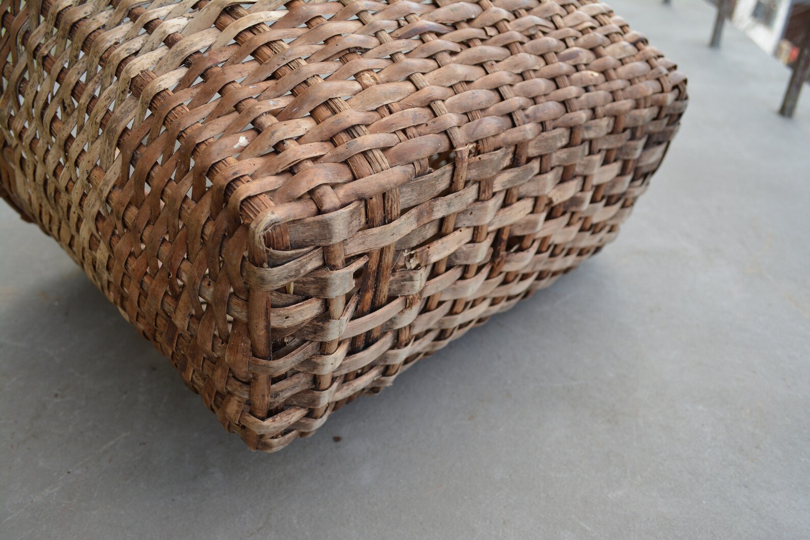 Vintage Antique Wicker Basket Antique Hand Woven Basket Etsy