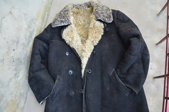 Vintage fall winter coat - Man's and woman's rust… - image 1