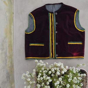 Antique Ukrainian vest  Traditional Ukrainian costume - Vintage blouse vest - Ukrainian folk vest jacket - Old era outer garment.